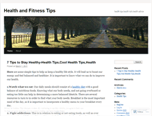 Tablet Screenshot of healthfitnessidea.wordpress.com