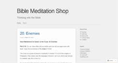 Desktop Screenshot of biblemeditationshop.wordpress.com