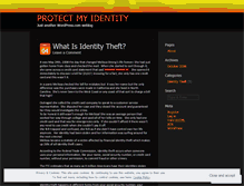 Tablet Screenshot of myidentityprotection.wordpress.com