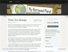 Tablet Screenshot of myborrowedplanet.wordpress.com