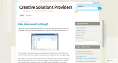 Desktop Screenshot of creativesolutionsproviders.wordpress.com