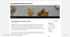 Desktop Screenshot of europeanepicurianexcursions.wordpress.com