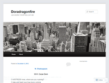 Tablet Screenshot of doradragonfire.wordpress.com