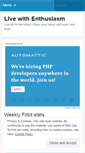 Mobile Screenshot of livewithenthusiasm.wordpress.com