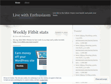 Tablet Screenshot of livewithenthusiasm.wordpress.com