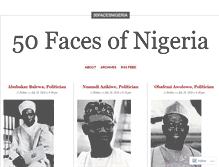 Tablet Screenshot of 50facesnigeria.wordpress.com