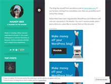 Tablet Screenshot of mandybee.wordpress.com