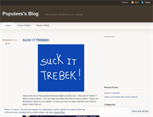 Tablet Screenshot of poputees.wordpress.com