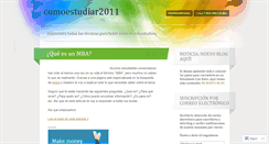 Desktop Screenshot of comoestudiar2011.wordpress.com
