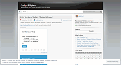 Desktop Screenshot of gadgetpilipinas.wordpress.com