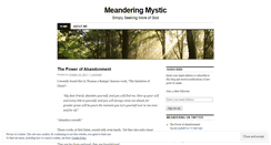 Desktop Screenshot of meanderingmystic.wordpress.com