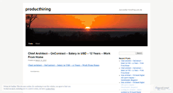 Desktop Screenshot of producthiring.wordpress.com