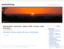 Tablet Screenshot of producthiring.wordpress.com