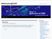 Tablet Screenshot of cuhkmath.wordpress.com