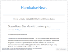 Tablet Screenshot of humbahasnews.wordpress.com