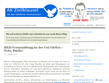 Tablet Screenshot of akzivilklauselgiessen.wordpress.com