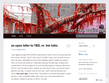 Tablet Screenshot of alerttheaudience.wordpress.com