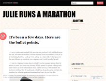 Tablet Screenshot of julierunsamarathon.wordpress.com