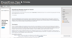Desktop Screenshot of planetpresstips.wordpress.com