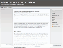 Tablet Screenshot of planetpresstips.wordpress.com