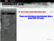 Tablet Screenshot of cchsbobcats.wordpress.com