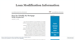 Desktop Screenshot of loanmodificationinformation.wordpress.com