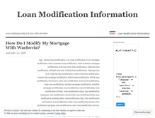 Tablet Screenshot of loanmodificationinformation.wordpress.com