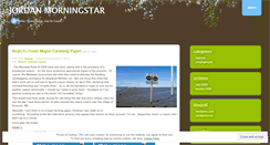 Desktop Screenshot of jordanmorningstar.wordpress.com