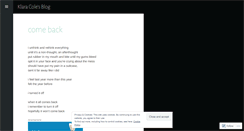 Desktop Screenshot of klaracole.wordpress.com