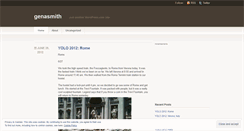 Desktop Screenshot of genasmith.wordpress.com