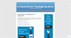 Desktop Screenshot of charliebrownthanksgivingmovie.wordpress.com