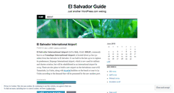 Desktop Screenshot of elsalvadorguide.wordpress.com