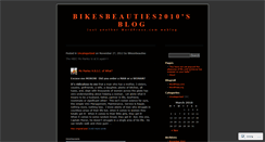 Desktop Screenshot of bikesbeauties2010.wordpress.com