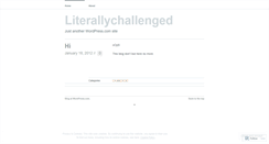 Desktop Screenshot of literallychallenged.wordpress.com