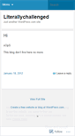 Mobile Screenshot of literallychallenged.wordpress.com