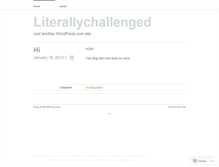 Tablet Screenshot of literallychallenged.wordpress.com