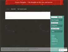 Tablet Screenshot of freyasthoughts.wordpress.com