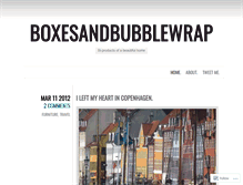 Tablet Screenshot of boxesandbubblewrap.wordpress.com
