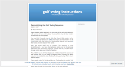 Desktop Screenshot of golfswinginstructionsirf.wordpress.com