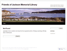 Tablet Screenshot of friendsofjacksonmemoriallibrary.wordpress.com