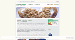 Desktop Screenshot of experimentalculinarypursuits.wordpress.com