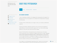 Tablet Screenshot of debtfreepgh.wordpress.com