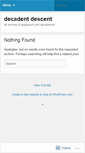 Mobile Screenshot of decadentdescent.wordpress.com