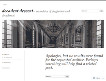Tablet Screenshot of decadentdescent.wordpress.com