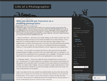 Tablet Screenshot of lifeofaphotographer.wordpress.com