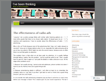 Tablet Screenshot of ivebeenthinking.wordpress.com