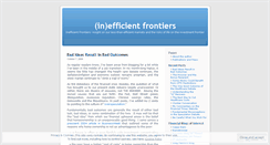 Desktop Screenshot of inefficientfrontiers.wordpress.com