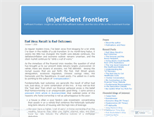 Tablet Screenshot of inefficientfrontiers.wordpress.com