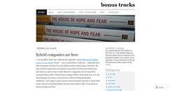Desktop Screenshot of bonustracks.wordpress.com