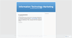 Desktop Screenshot of informationtechnologymarketing.wordpress.com